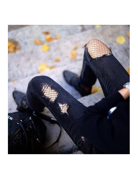 Collant Emilio Cavallini Filet de pêche sous le jean