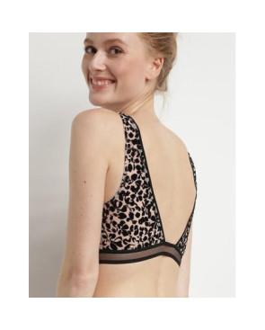 Brassiére Dim Léopard Tatoo Fleuri