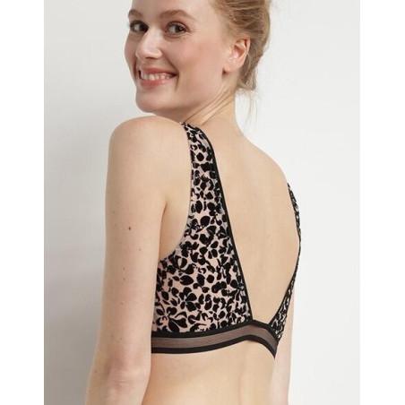 Brassiére Dim Léopard Tatoo Fleuri