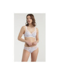 Soutien gorge Dim Generous coton bio Feuilles Pastel