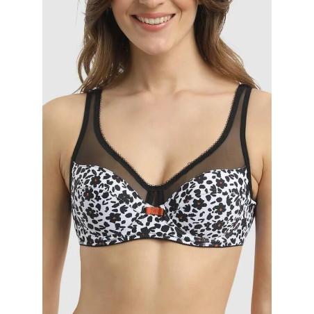 Dim-Soutien-gorge-generous-blanc-imprimé-fleuri-noir