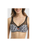 Soutien Gorge Dim Generous Imprimé Fleurs noires