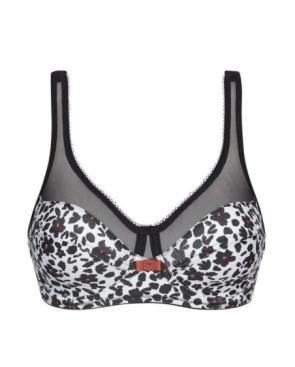 Soutien Gorge Dim Generous Imprimé Fleurs noires