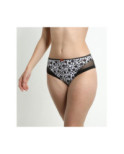Slip Dim Generous imprimé Fleurs Noires