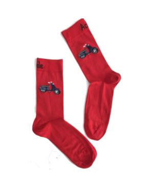  chaussettes-achile-dolce-vita-rouge-scoot-vespa-a-plat
