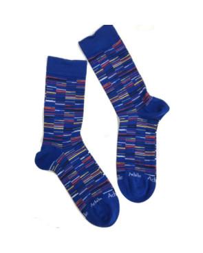 chaussettes-achile-bleu-Nottingham-a-plat