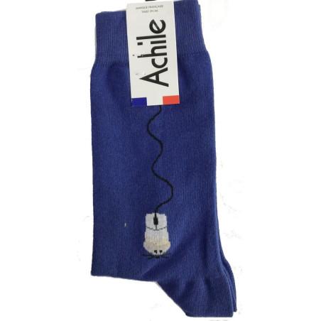 chaussettes-achile--bleu-souris-avec-fil