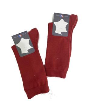 Lot-2-paire-chaussettes-coton-Perrin-rouge-Empire-lot-de-2