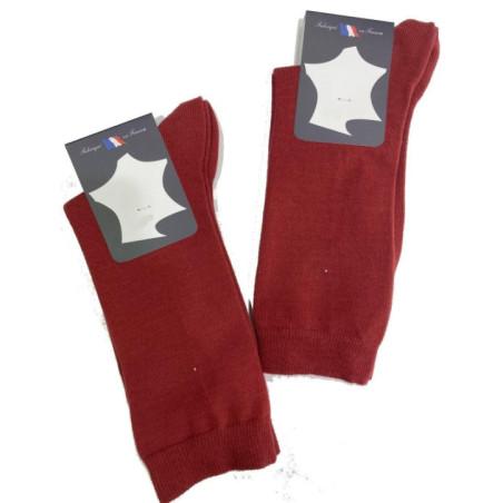 Lot-2-paire-chaussettes-coton-Perrin-rouge-Empire-lot-de-2