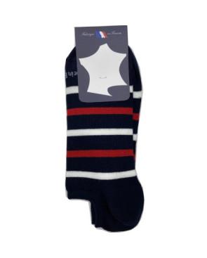 Mini chaussettes invisibles à rayures Perrin