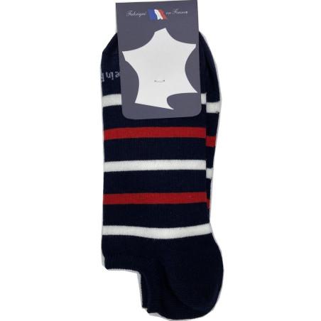 Mini chaussettes invisibles à rayures Perrin