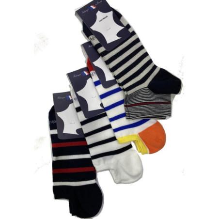 Assortiment de 4 mini Socquettes Perrin rayures