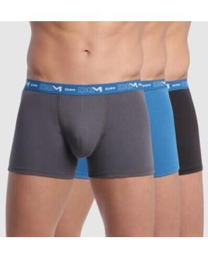 LOT-de-3-boxers-dim-coton-stretch-noir-turquoise-antracithe