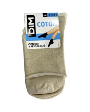 Lot-2-paires-de-chaussettes-dim-coton-lurex-cordes-bords-non-compriman