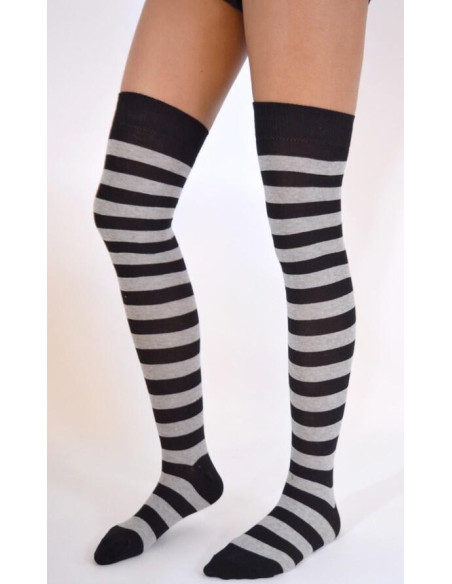 Jambières Macahel rayures noires et grises