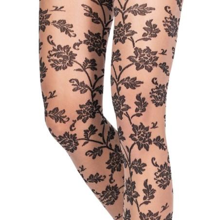 Collant Tulle Fleurs de Bleuets Emilo Cavallini