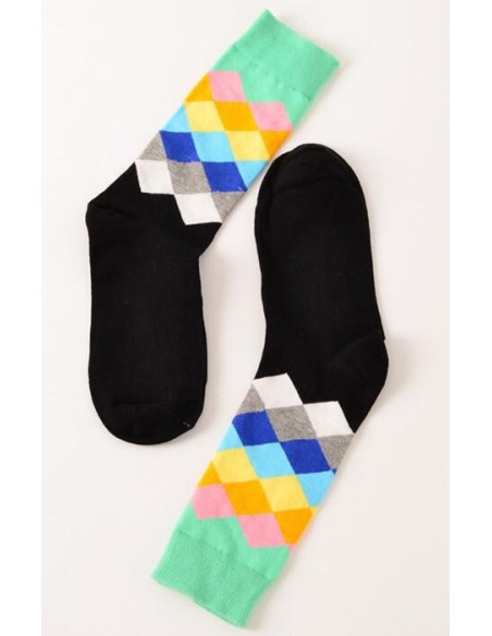 Coffret de Chaussettes losanges multi vert