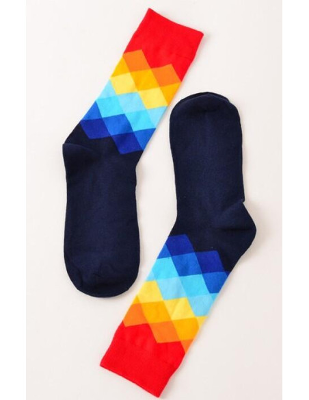Chaussettes losanges multi Blue