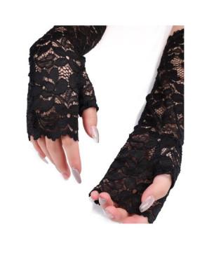 Mitaines-noires-dentelle-fleuries