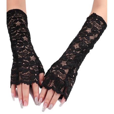 Mitaines Manchon dentelle Fleuries