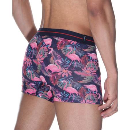 Boxer Coton Imprimé Darkzone Flamands roses