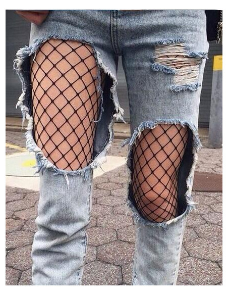 Collant grande résille Voilà