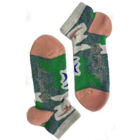 Socquette Sport Berthe aux grands Pieds oiseaux Bleus