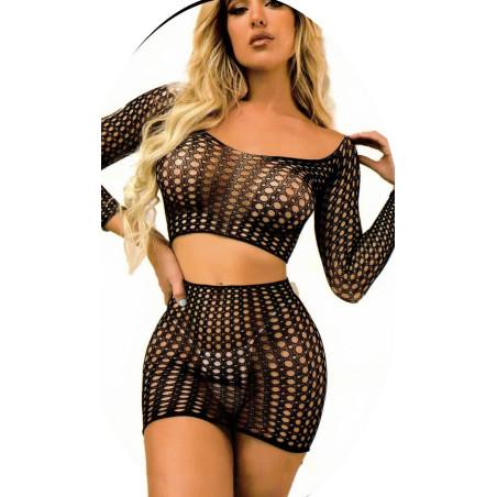 Ensemble-résille-top-et-jupe-sexy-8110-avant