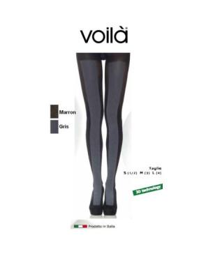 Collant bicolore noir et gris  Voilà