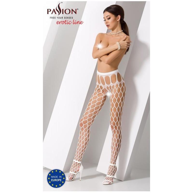 Collant ouvert façon porte jarretelles large resille