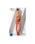 Collant ouvert façon porte jarretelles large resille