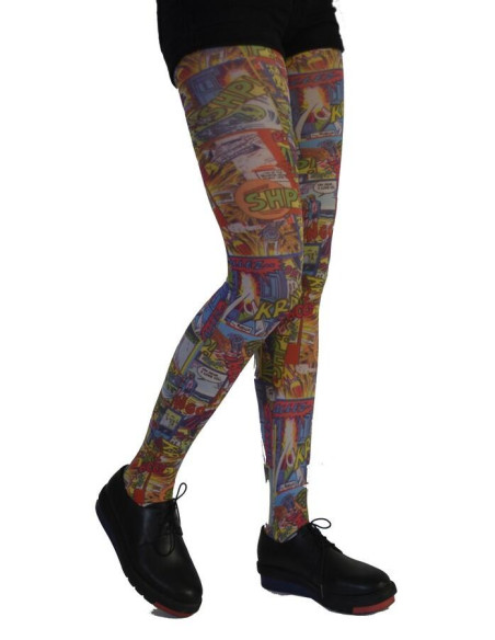 Collant imprimés super héros comics Celeste Stein