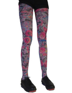 Collant Celeste Stein fleurs baroque