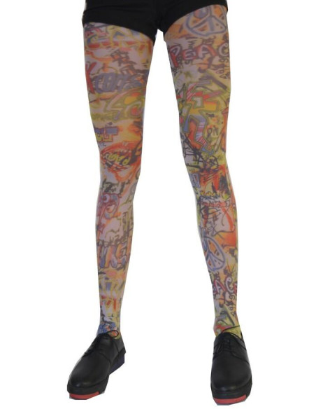 Collant Flirt imprimé tag rigolo