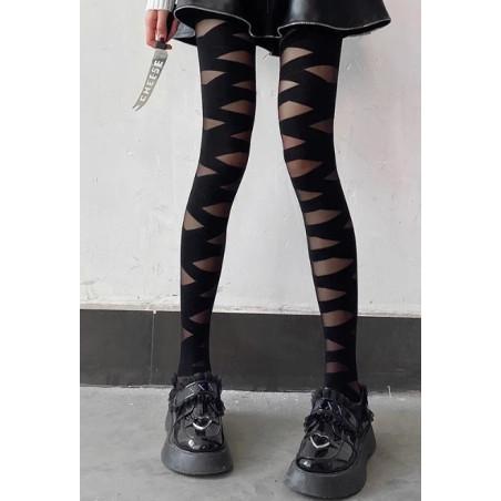 Collant Rayures trompe l'œil à bandes cosplay