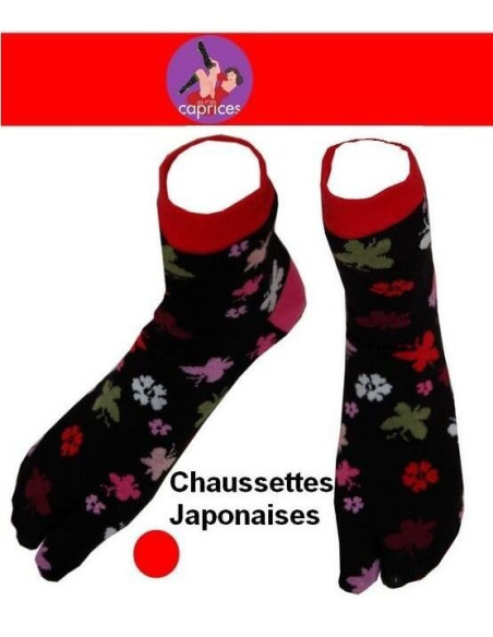 Chaussettes-japonaises-noires-petits-papillons