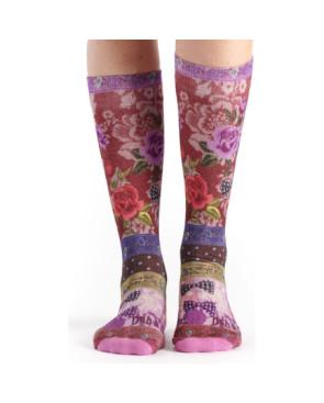  Mi-Bas-Bambou-imprimé-damas-fleuri-Dub-et-drinoDRIPK15DD-face