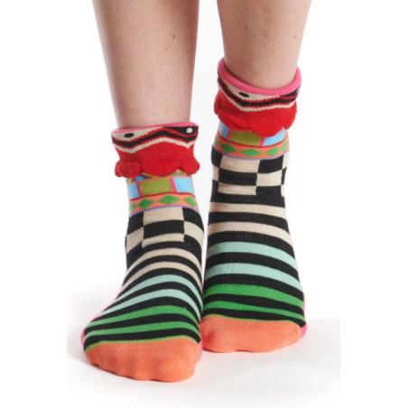 Chaussettes Dub et Drino Coton Revers Echequier