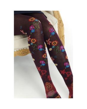 Collant-coton-hiver-Dub-et-Drino-DRIN637-bouquet-fleuri-détail