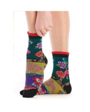 Chaussette-Revers-Dub-et-Drino-DRIN629-rouge-patchwork-fleurs