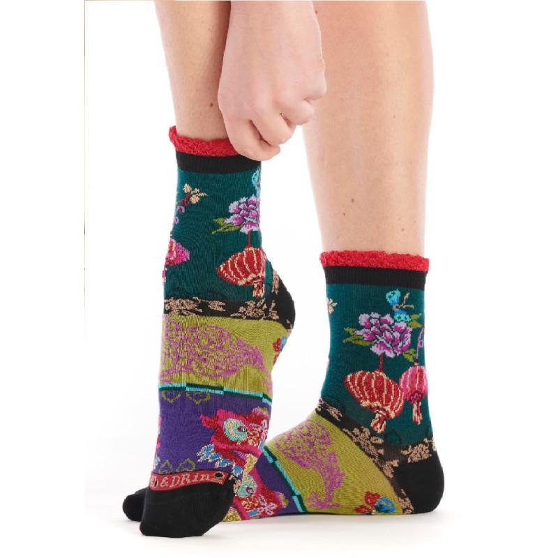 Chaussettes Dub et Drino Lanterne Fleuri Sans compression
