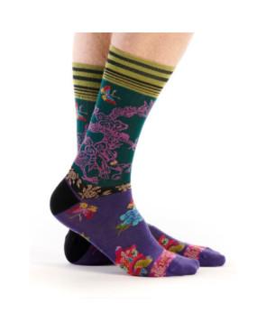 Chaussette-Dub-et-Drino-DRIN633-rouge-patchwork-fleurs