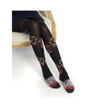 collant-dub-et-drino-coton-drin626-bouquet-fleuri