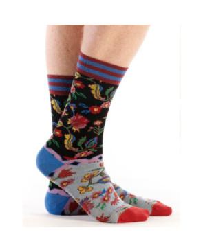 Chaussette-Dub-et-Drino-DRIN627-rouge-patchwork-fleurs-indienne