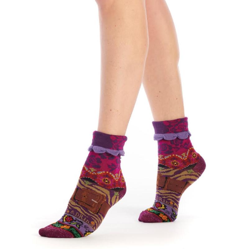 Chaussettes Dub et Drino Revers Belt Fleuri