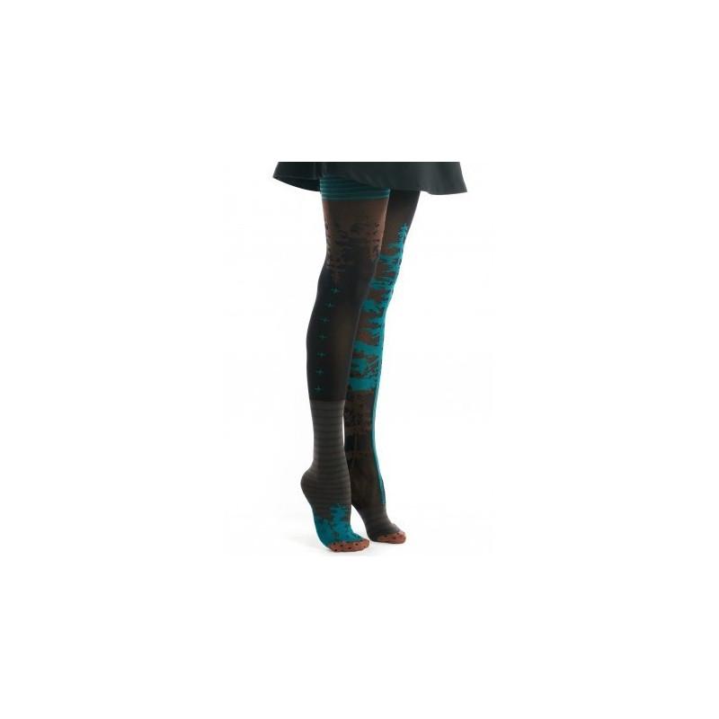 Collant Fil de Joie Lycra Forêt asymétrique