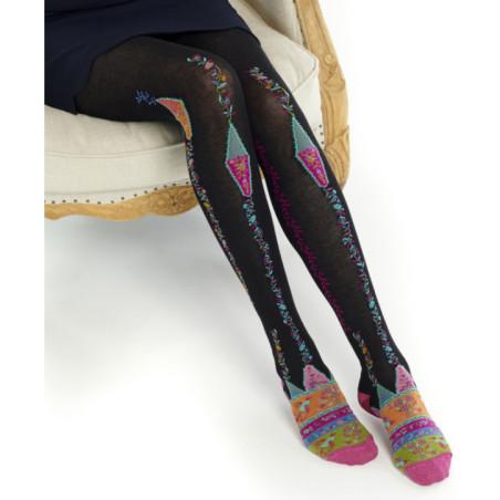 Collant Fil de Joie Coton noir Indonesia