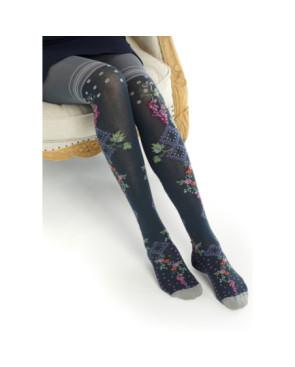 Collant-Fil-de-Joie-Coton-bacchu-raisin-fleuri-Fil0516