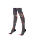 Collant Fil de joie Coton Baroque grisette fleurie