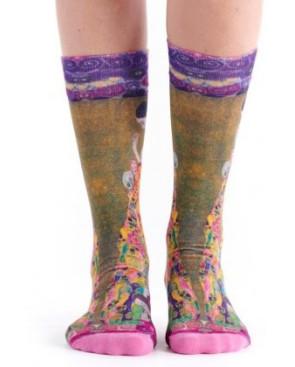 Chaussette-bambou-ruban-rouge-oeuvre-tableaux-célébres-gustave-klimt-l-espoir-RUART06-face